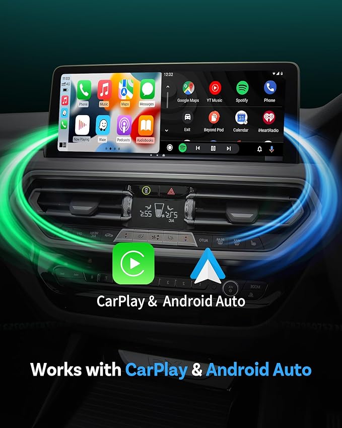 OTTOCAST Mini 3.0 Black 2-in-1 Wireless CarPlay & Android Auto Adapter – Plug & Play for iPhone/Android, Dual-Phone Memory, Dual-Band WiFi (2.4/5GHz), Auto-Reconnect