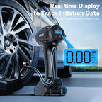 Sonashi 2-in-1 Car Vacuum Cleaner & Tire Inflator - High Power Portable Vacuum with Digital Tire Pressure Gauge, LED Light, Multifunctional Nozzle for Car Interior Cleaning & Emergency Tire Inflation