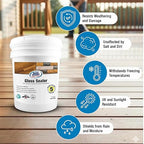 Rain Guard Water Sealers SP-1104 Gloss Sealer 5 Gallon - Gloss Water Repellent for Wood, Concrete, Brick, Stone, and Masonry - Water-Based Acrylic Sealer