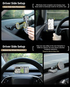 Jowua Active Cooling Magnet Car Mount for Air Vents (Model 3 Highland & Model Y Juniper) Compatible for magsafe, Wireless Charging