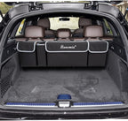 Car Trunk Organizer and Storage, Backseat Hanging Organizer for SUV, Truck, MPV, Waterproof, Collapsible Cargo Storage Bag with 4 Pockets, Car Interior Accessories (Black)