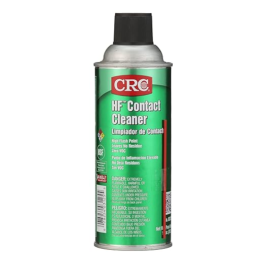 CRC HF Contact Cleaner 03125 – 11 WT OZ, Clear, Electronics Cleaner, Suitable for Higher Flashpoint Applications
