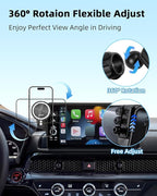 PZK Car Phone Holder for Toyota Highlander Hybrid Lmited/Platinum 2020-2024 2025 Accessories Only for 12.3-inch Screen Magnetic 15W Fast Wireless Charger Car Phone Mount (Not Fit 8-Inch L/LE/XLE)