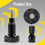 Huazu Wheel Hub Cleaning Tool, Brake Wheel Stud Cleaner, Wheel Hub Cleaning Kit with 6 Replaceable Pads, Holder & Adapter, Fits Power Drill or 1/2” Wrenches, Quick Rust Removal for Car & Truck