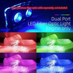 GIDERWEL Smart APP LED Fiber Optic Lights Engine Driver Dual Port RGBW,Bluetooth Color Changing Fiber Optic Star Ceiling Light Source with RF Remote Control for All Kinds of Fiber Optics Cable