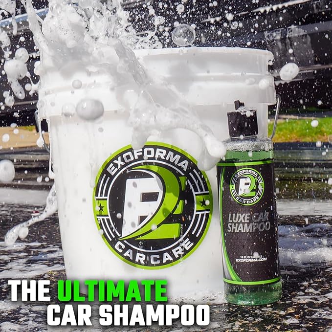 ExoForma Luxe Car Shampoo - Car Wash Soap, pH Neutral Car Shampoo, Works With Foam Cannon & Bucket Wash, Leaves A Spot Free, Streak-Free Finish | 16 oz