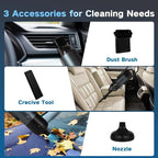 Verazon Car Vacuum Cleaner, 2-in-1 Blower Handheld Cleaner, 9000PA Car Vacuum Portable Cordless with Multi-Nozzles, Handheld Vacuums with Dual Filters, Mini Vacuum Cleaner for Home, Office, Pet