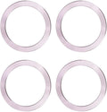 PATIKIL Universal CD Stripe Magnetic Adapter Ring, 4 Pcs Ultra-Thin Sticker Ring Adhesive Nickel-Iron Alloy for Phone Cases Holder Wireless Charging Car Mount Kit, Pink