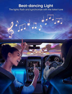 Govee Car LED Lights, Smart Car Interior Lights with App Control, RGB Lights with DIY Mode and Music Mode, 2 Lines Design LED Lights for Cars with Car Charger, 12V