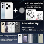 Magnetic Phone Charging Holder for Car - Upgraded 360° Vacuum Magnetic Phone Holder, Foldable Retractable Suction Cup Car Phone Mount for Magsafe for Your Car/Gym/Mirror Mount for iPhone & Android