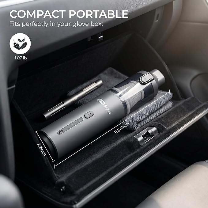 Apical Life Handheld Vacuum Cleaner, EV1396 Cordless 100W 16000Pa Strong Suction with 14–24 Min Runtime, Multi-Nozzle Design & Floor Brush for Home Cleaning, Car Detailing & Tight Spaces