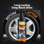 Tire Shine Spray (10.14 Fl oz), High Gloss Car Tire Shine and Cleaner for Black Tires, Rubber & Wheels, Easy Spray-On Tire Dressing for Cars, Trucks, SUVs, Motorcycles, RVs & More