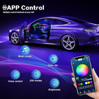 Dreamcolor Acrylic Interior Car LED Strip Light with Wireless APP, RGB 14 in 1 with 175 inches 593 Neon Car Ambient Lighting Kits, Dynamic Chasing Music Sync LEDs Fiber Optic Strip Lights for Car