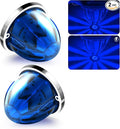 BJZ 2Pcs Blue Watermelon LED Strobe+Constant Marker Lights Dual Function Watermelon-shaped Side Marker Clearance Tail Top Cap Roof Lights for Trailer Truck Semi-trailer Heavy-duty Truck Bus Van