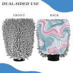 Grayish Blush Abstract Car Wash Mit Scratch Free Wash Mitten For Cars Car Hand Wash Detailing Sponge