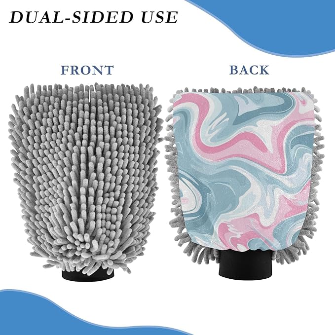 Grayish Blush Abstract Car Wash Mit Scratch Free Wash Mitten For Cars Car Hand Wash Detailing Sponge