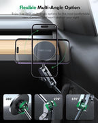 Magnetic Phone Mount for Tesla Model Y and Model 3 (2017-2023), Passenger's Side Door Bracket, 360° Rotation, Foldable, Compatible with iPhone 15/14/13/12 and All Phones