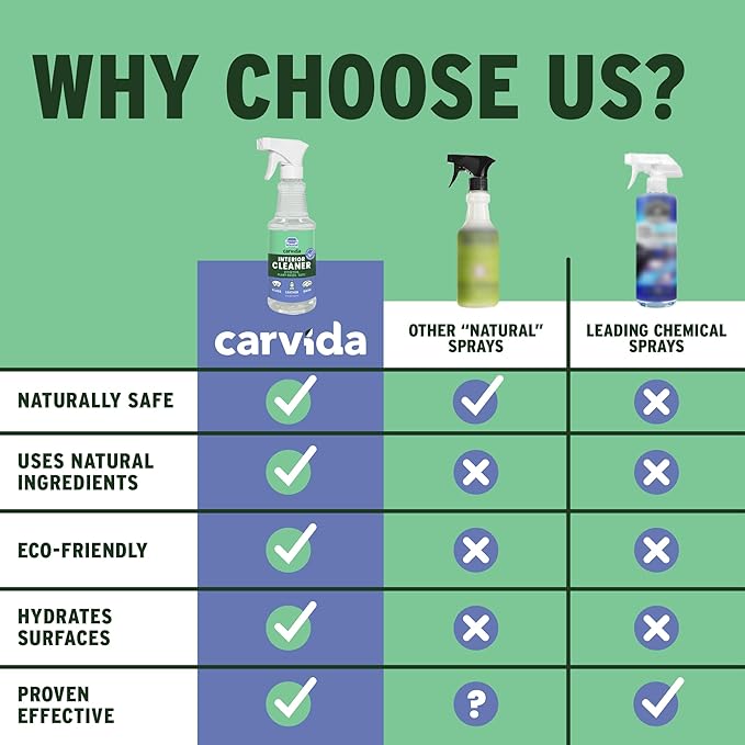 Carvida Interior Cleaner, All-Purpose Car Cleaning Spray, Natural Grapefruit Scent, 16oz