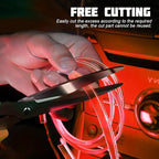 EL Wire LED Strip Lights, USB Auto Neon Light Strip with Sewing Edge, 16FT Electroluminescent Ambient Lighting Kit with Fuse Protection, Car Decoration Accessory (Red/16FT)