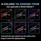Tesla Juniper Smart Blind Spot Detection Ambient Lighting for Tesla Y Juniper 2026, Plug-and-Play, Custom Color Modes Dynamic Safety Alerts & Driving Mode Effects Neon Light Kit (Juniper)