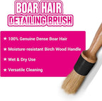 H.O.W Detailing Brush Set Ultra Soft Boars Hair Detailing Brushes 3 Pack, Detail Automotive Interior or Exterior, get Professional Results with Proper Detail Brushes Car Detailing