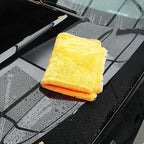 SPTA Drying Towel, Car Wash Drying Towel for Spotless Shine, Highly Absorbent, Scratch Free Large Microfiber Towel for Car wahing, 29.1 x 35 inch, Orange-MT031