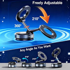 Vacuum Magnetic Car Phone Holder for Your Car, 360° Adjustable Car Phone Mount, Foldable Car Mount, for Magsafe Dashboard Car Bracket Stand for iPhone & Android