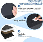 Car Trunk Organizer Sturdy Car Storage Organizer with Lid and Push-pull Handle Collapsible Leather Cargo Organizer for Suv, Truck, Sedan, Van (Black, 40.5 x 11.4 x 12.2in)
