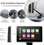 Car and Driver INTELLIDASH with Apple Carplay and Android Auto, 7'' IPS Touchscreen Multimedia Player with Bluetooth, Mirror Link, SiriusXM, Google, Siri Assistant Dash or Windshield Mounted