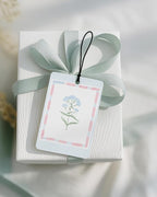 Girly Floral Car Air Freshener 4 Pcs Coconut Scented, Preppy Pink and Blue Flower Car Accessories Mirror Decor for Women, Cute Aesthetic Hanging Air Freshener for Cars Closet Drawer Books