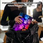 Case for 6" Kindle 11th Generation Case 2024/2022 Release,Leather Slim Folio Adjustable Stand Cover with Auto Wake/Sleep for Basic Kindle 2024/2022 11th Gen e-Reader,Purple Glitter Paw