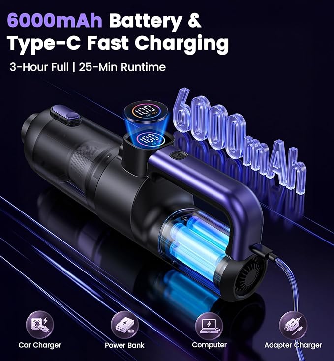 Car Vacuum Portable Cordless Handheld Vacuum Cleaner 01