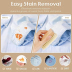 3 Pcs Wood Laundry Stain Brush Stain Remover Brushes with Boar Bristle Small Stain Brush for Clothes for Scrubbing Stains from Furniture Fabric Leather(3 Pcs F)
