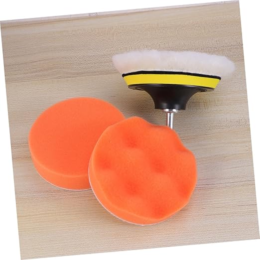 Ciieeo 5pcs Polishing Pad Kit for Car Detailing Sponge Wheel Waxing System Thread Drill Bit for Polishing Buffing and Paint Finishing