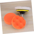 Ciieeo 5pcs Polishing Pad Kit for Car Detailing Sponge Wheel Waxing System Thread Drill Bit for Polishing Buffing and Paint Finishing