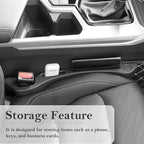 Car Seat Gap Filler 2-Pack, Universal Car Seat Gap Filler Organizer, Seat Gap Plug – Fills Gap Between Seat & Console (Premium Black)