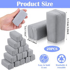 20 Pack Microfiber Applicator Pads - Suede Car Detailing Sponges for Ceramic Coating, Wax & Graphene Spray - Reusable Coating Applicator Pads for Cars, Metal & Plastic Trim