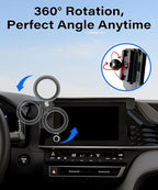 Car Phone Holder for Toyota Camry LE/SE 2025 2026 Accessories Apply to 8 Inch Touch Screen Fixed Clip MagSafe Cell Phone Mount Hands-Free 360° Rotation