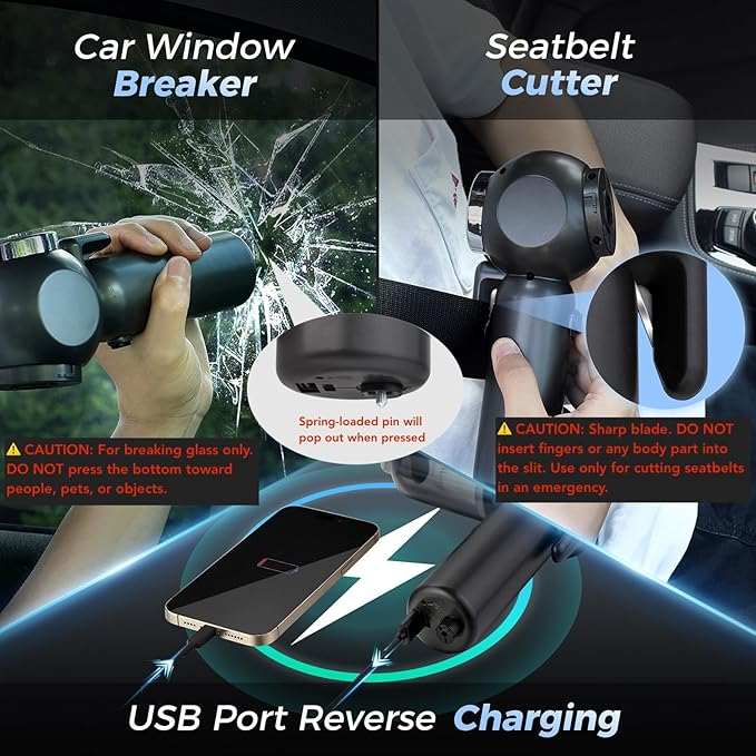 Handheld Car Vacuum Cleaner, 6 in 1 Multi-function Cordless Small Vacuum, 17000PA Adjustable Portable with Brushless Motor for Inflation, Dust Blowing, Suction for Car, Home, Office– All in One