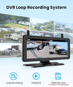 AUTO VOX Wireless Backup Camera Magnetic:Portable No Wiring 1 Min Install Trailer Hitch Camera,2-Channel HD 1080P Car Monitor & IR Night Vision Back Up Camera Systems for Truck,RV (7.2 inch Dual cam)