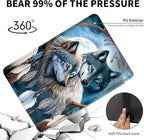Case for 6" Kindle Paperwhite (10th Generation,2018 Release),360 Degree Rotating Swivel Leather Stand Folio Cover Auto Wake/Sleep for Amazon Kindle Paperwhite E-Reader,Dream Catcher Wolf