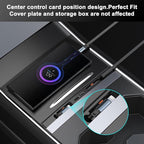 USB Hub for Tesla Model 3 Model Y Waterproof - Fast Phone Charger for Model Y/3 Accessories 2024 2023 2022 2021 Multi Port Retractable Docking Station, 100% Fit Center Console(Not Fit Model 3 2024)