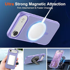 SUPFINE Magnetic for iPhone Air Case (Compatible with MagSafe)(Military Grade Drop Protection) Slim Translucent Matte Shockproof with Anti-Fingerprint Phone Cover for 17 Air,Purple