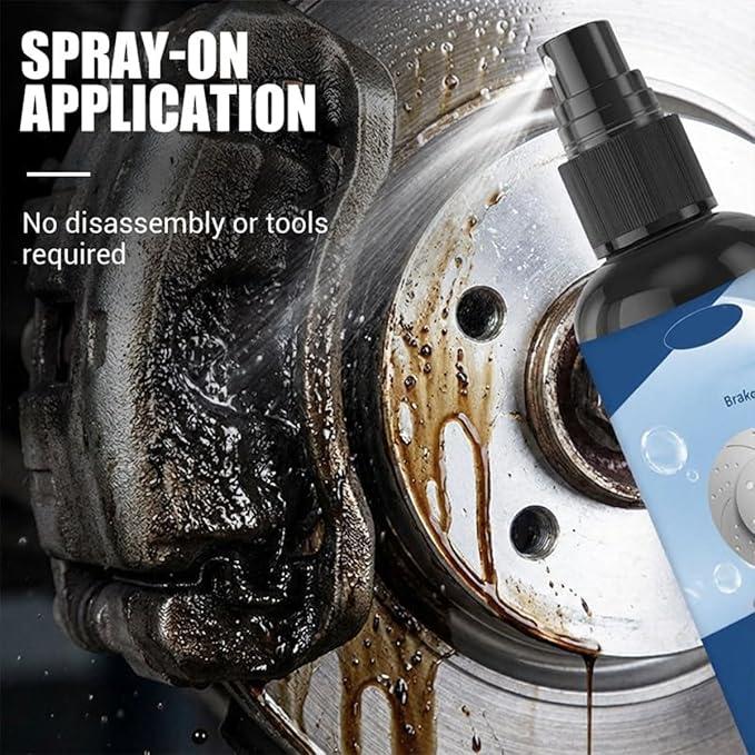 Brake disc cleaner spray for noise reduction,Fast-Drying Formula for Pads, Rotors & Calipers - Helps Remove Brake Dust, Oil (2PCS)