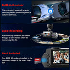 4K+2.5K+2.5K Dash Cam, STARVIS 2 Sensor, Dash Camera 3-Channel, Free 64GB Card, Dashcam with 5G WiFi GPS, G-Sensor,Loop Recording, HDR, 24H Parking Monitor, Time-Lapse Recording, 256GB Max