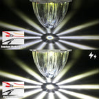 BJZ 10Pcs White Watermelon LED Strobe+Constant Marker Lights Dual Function Watermelon-Shaped Side Marker Clearance Tail Top Cap Roof Lights for Trailer Truck Semi-Trailer Heavy-Duty Truck Bus Van