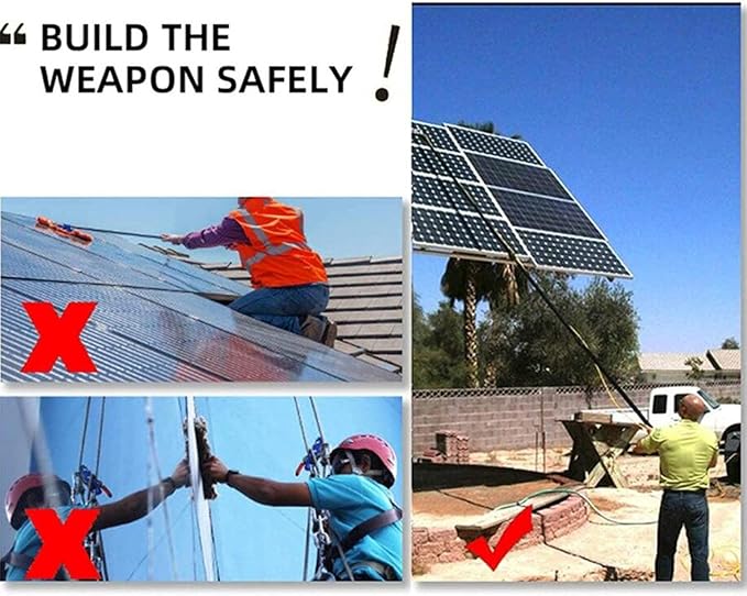 Adjustable Telescopic Window Cleaning Brush Kit - Water Fed Pole for Solar Panels & Photovoltaic Module Cleaning - Efficient Easy-to-Use Extendable Tool for Home & Professional Use