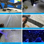 Small Size 16W RGBW APP Fiber Optic Lights, Music Activated 150pcs*0.03in(6.5ft/2m) Optical Fiber Star Ceiling Light Kit for Car Headliner Star/Home