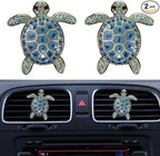 Car Air Freshener Women Car Vent Clips Decorations 2 PCS Cute Sea Turtles Car Interior Accessories Car Vent Diffuser (Blue Sea Turtle, 1.6 inch)