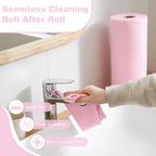 Jessy Home 2 Roll Reusable Paper Towels,100 Sheets Tear Away Microfiber Cleaning Cloth, Lint Free Cleaning Rags for Kitchen, Dishcloth,Household Cleaning Supplies